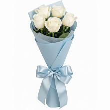 Букет 5 Белых роз Проуд в Журавне