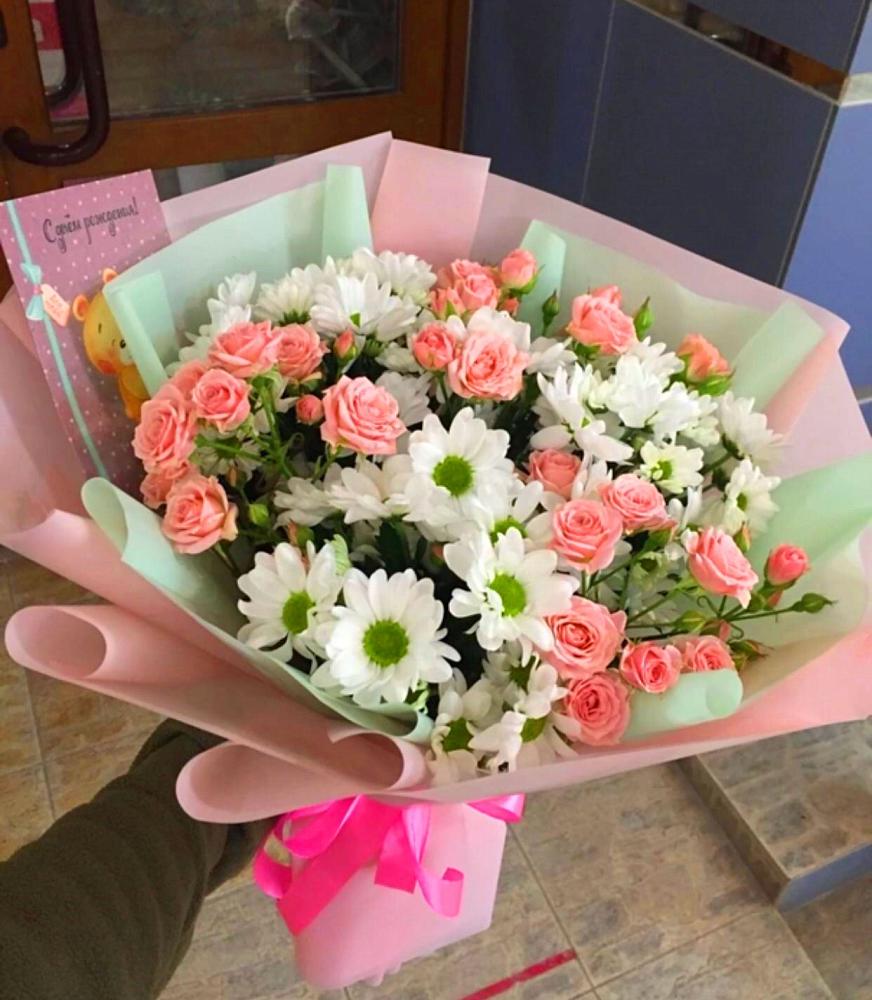 Букет цветов из: Розы и Хризантемы в Журавне