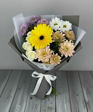 Букет цветов из:  Розы, Герберы и Хризантемы в Журавне