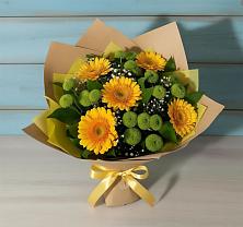 Букет цветов из:  Герберы и Хризантемы в Журавне