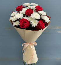 Букет цветов из:  Розы и Хризантемы в Журавне