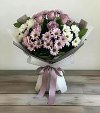 Букет цветов из:  Хризантемы и Розы в Журавне