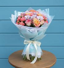 Букет цветов из:  Хризантемы и Розы в Журавне