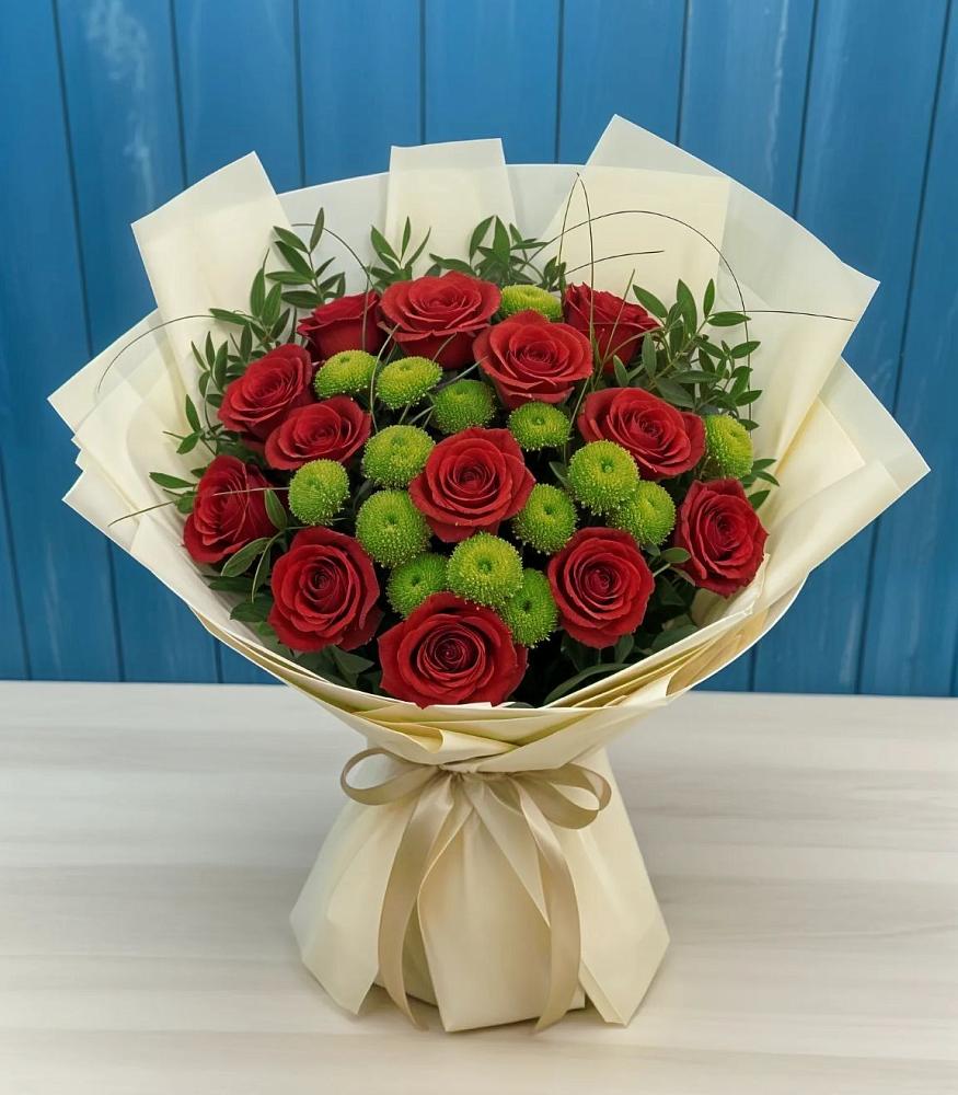 Букет цветов из: Розы и Хризантемы в Журавне